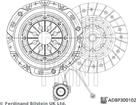 Blue Print ADBP300102 - Комплект сцепления autospares.lv