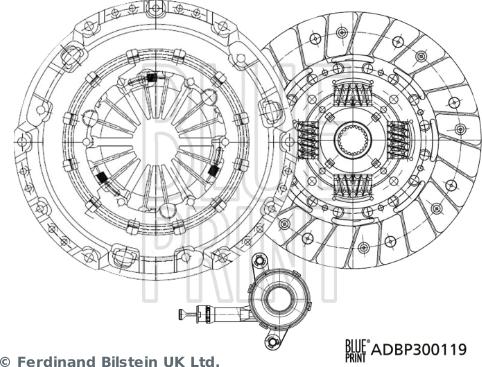 Blue Print ADBP300119 - Комплект сцепления autospares.lv