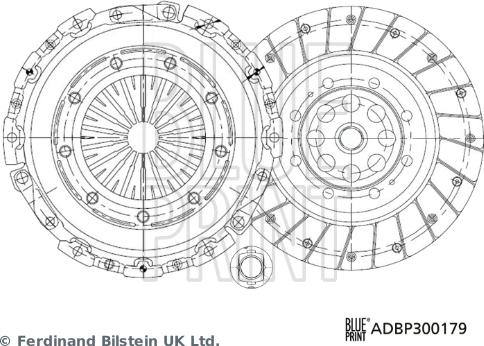 Blue Print ADBP300179 - Комплект сцепления autospares.lv