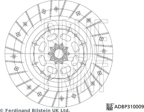 Blue Print ADBP310009 - Диск сцепления, фрикцион autospares.lv