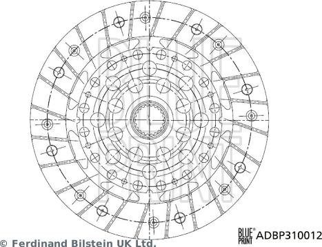 Blue Print ADBP310012 - Диск сцепления, фрикцион autospares.lv