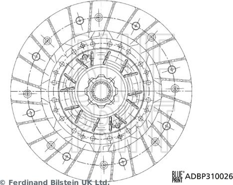 Blue Print ADBP310026 - Диск сцепления, фрикцион autospares.lv