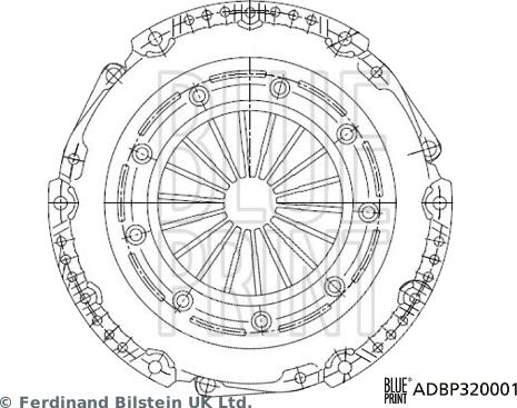 Blue Print ADBP320001 - Нажимной диск сцепления autospares.lv