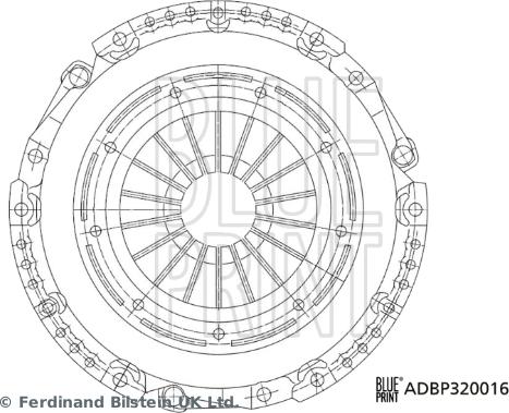 Blue Print ADBP320016 - Нажимной диск сцепления autospares.lv