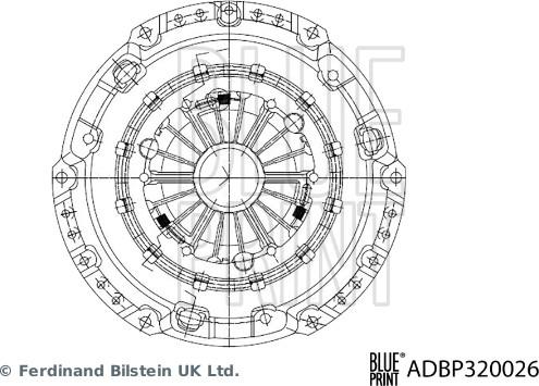 Blue Print ADBP320026 - Нажимной диск сцепления autospares.lv