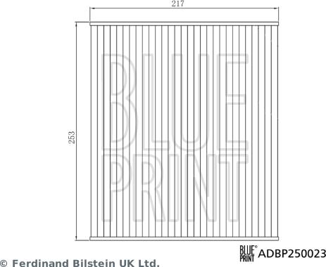 Blue Print ADBP250023 - Фильтр воздуха в салоне autospares.lv
