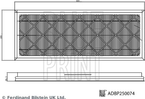 Blue Print ADBP250074 - Фильтр воздуха в салоне autospares.lv