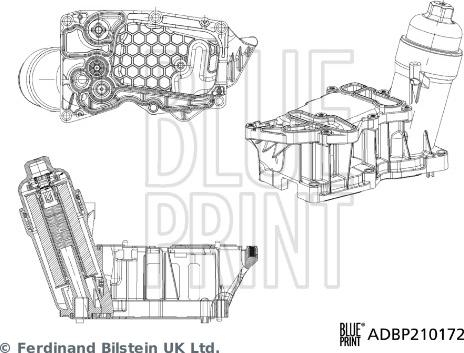 Blue Print ADBP210172 - Корпус, масляный фильтр autospares.lv