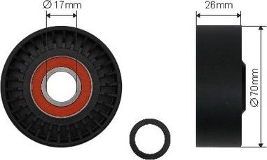 Blue Print ADG096510 - Ролик, поликлиновый ремень autospares.lv