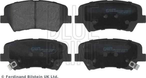 Blue Print ADG042137 - Тормозные колодки, дисковые, комплект autospares.lv