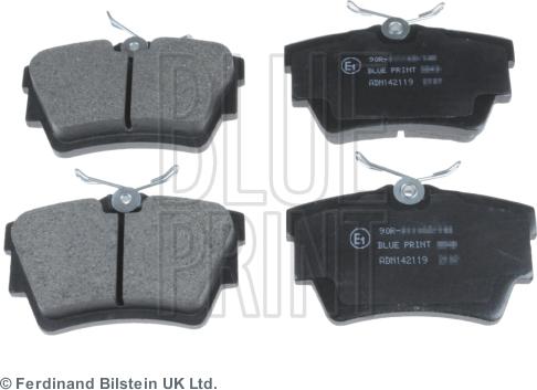Blue Print ADN142119 - Тормозные колодки, дисковые, комплект autospares.lv