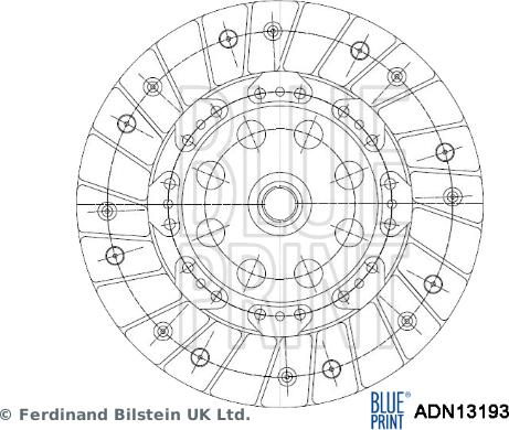 Blue Print ADN13193 - Диск сцепления, фрикцион autospares.lv