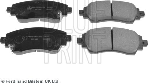 Blue Print ADT342104 - Тормозные колодки, дисковые, комплект autospares.lv