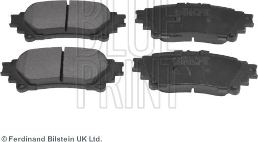 Blue Print ADT342186 - Тормозные колодки, дисковые, комплект autospares.lv