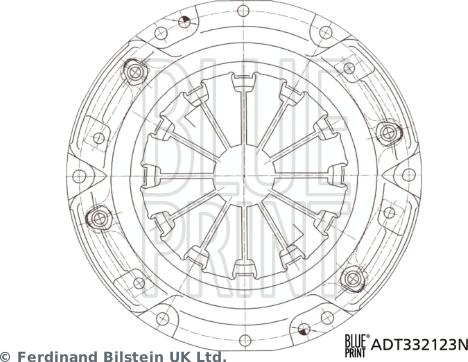 Blue Print ADT332123N - Нажимной диск сцепления autospares.lv