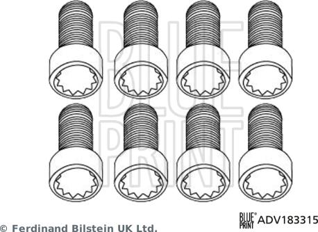 Blue Print ADV183315 - Комплект болтов, маховик autospares.lv