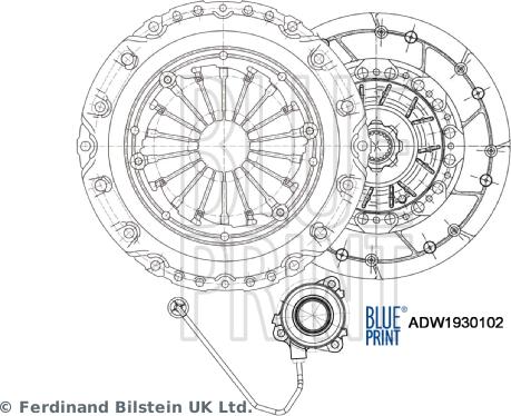 Blue Print ADW1930102 - Комплект сцепления autospares.lv