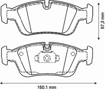 BMW 34111160357 - Тормозные колодки, дисковые, комплект autospares.lv