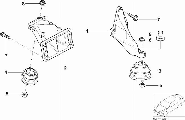 BMW 22 11 6 754 608 - Подушка, опора, подвеска двигателя autospares.lv