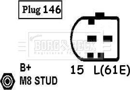 Borg & Beck BBA2592 - Генератор autospares.lv