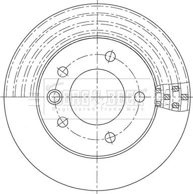 Borg & Beck BBD5954S - Тормозной диск autospares.lv