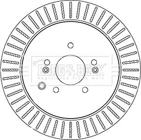 Borg & Beck BBD5342 - Тормозной диск autospares.lv