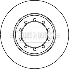 Borg & Beck BBD5301 - Тормозной диск autospares.lv