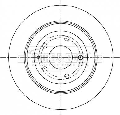 Borg & Beck BBD5303 - Тормозной диск autospares.lv