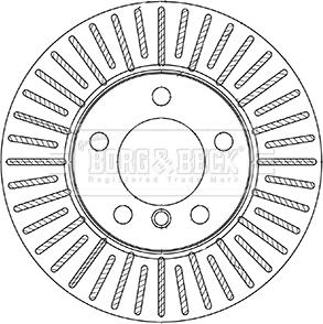 Borg & Beck BBD5337 - Тормозной диск autospares.lv