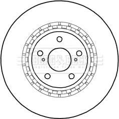 Borg & Beck BBD6000S - Тормозной диск autospares.lv