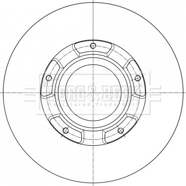 Borg & Beck BBD6073S - Тормозной диск autospares.lv