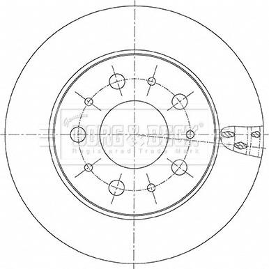 Borg & Beck BBD6156S - Тормозной диск autospares.lv