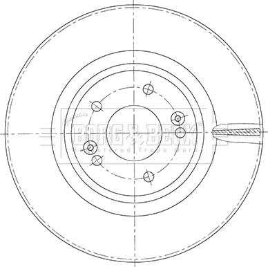 Borg & Beck BBD6112S - Тормозной диск autospares.lv