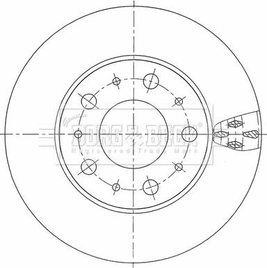 Borg & Beck BBD6125S - Тормозной диск autospares.lv