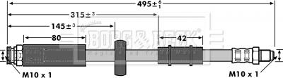 Borg & Beck BBH6909 - Тормозной шланг autospares.lv