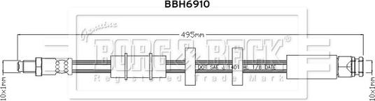 Borg & Beck BBH6910 - Тормозной шланг autospares.lv