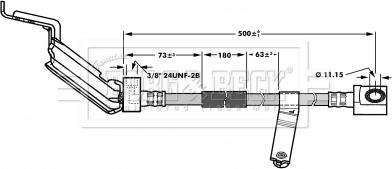 Borg & Beck BBH6930 - Тормозной шланг autospares.lv