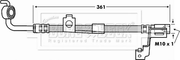 Borg & Beck BBH6973 - Тормозной шланг autospares.lv