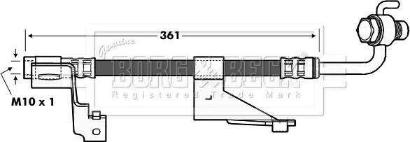 Borg & Beck BBH6972 - Тормозной шланг autospares.lv