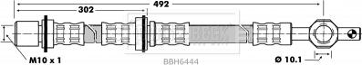 Borg & Beck BBH6444 - Тормозной шланг autospares.lv