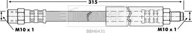 Borg & Beck BBH6431 - Тормозной шланг autospares.lv