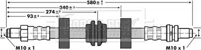 Borg & Beck BBH6597 - Тормозной шланг autospares.lv