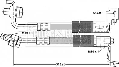 Borg & Beck BBH6693 - Тормозной шланг autospares.lv