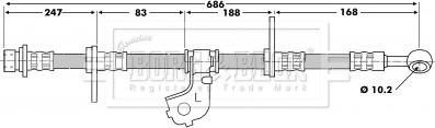 Borg & Beck BBH6697 - Тормозной шланг autospares.lv