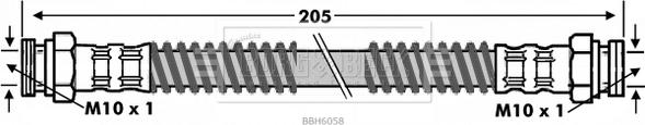 Borg & Beck BBH6058 - Тормозной шланг autospares.lv