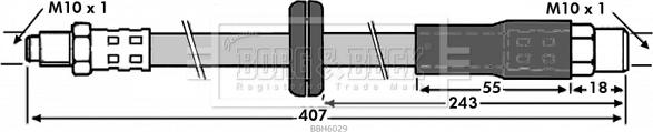 Borg & Beck BBH6029 - Тормозной шланг autospares.lv