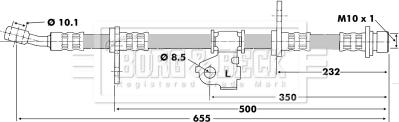 Borg & Beck BBH6198 - Тормозной шланг autospares.lv