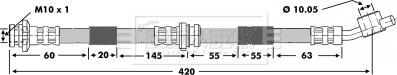 Borg & Beck BBH6880 - Тормозной шланг autospares.lv