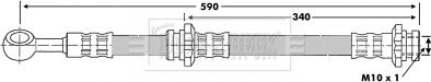 Borg & Beck BBH6881 - Тормозной шланг autospares.lv