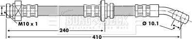 Borg & Beck BBH6877 - Тормозной шланг autospares.lv